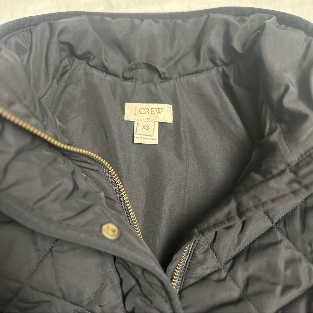 Vintage J.Crew Women’s XS Black Quilted Jacket - Picture 2 of 9